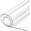 DSJMUY PVC plastic tafelkleed, tafelkleed, transparant, afwasbaar, tuintafelkleed, tafelbeschermfolie, waterafstotend, rechthoekig 0,5 mm (30 x 95 cm)