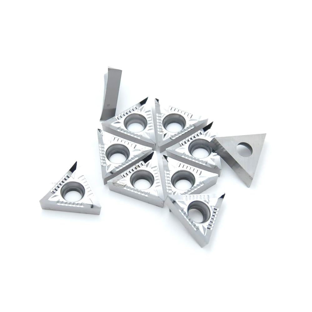TCGT16T304-ALU Lot de 10 plaques réversibles en métal dur pour le traitement de l'aluminium ou des métaux non ferreux