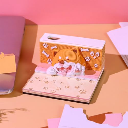 Bloc-notes 3D calendrier 2026 en papier sculpté de bureau - 7