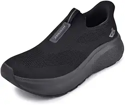 Tênis masculino ortopédico ortopédico sem cadarço, bico largo, suporte de arco, acolchoado com sola grossa zero gota, almofada metatarso