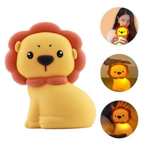 Lámpara de noche de silicona infantil con forma de león miniatura 6