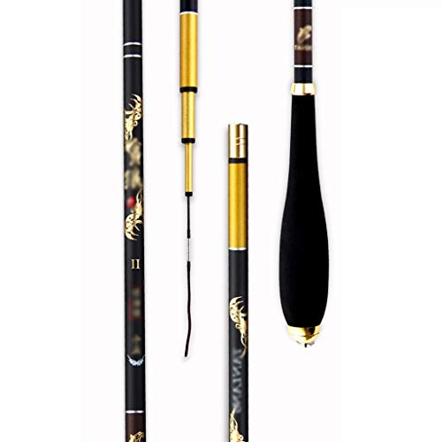 YZERTLH Angelrute Ultrafeine Angelrute Hand Rod Ultra-Light Ultra-Harte Carbon-Angelrute mit bequemem Kürbis-förmigen…