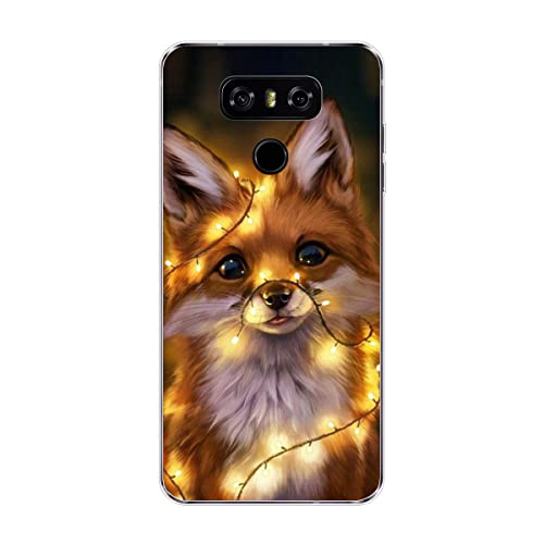 KARTXITAI Funda Silicone Case Compatible con LG G6, Carcasa de Silicona Cover, Gel Flexible,Regalo Original - Zorro Rojo