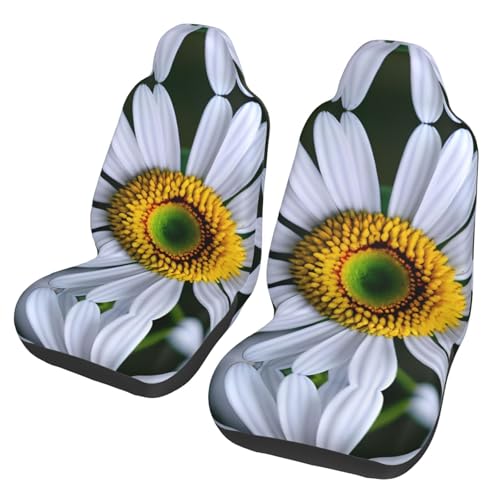 Housses de siège avant universelles BaerK en tissu 3D motif marguerites pour voiture et camion