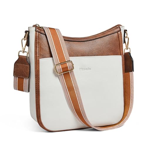 Image of Leather Crossbody Purse for Women Crossbody Bag for Daily Travel | Trendy Vegan Leather Medium Crossbody Purse with Adjustable Strap Women's Hobo Shoulder Handbags for Work