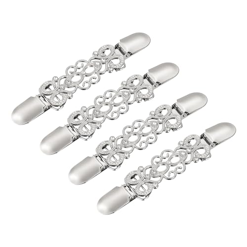 Image of uxcell Retro Sweater Clips Vintage Dress Clips Back Cinch Clip Cardigan Collar Clips Scarf Clips Shawl Clasps