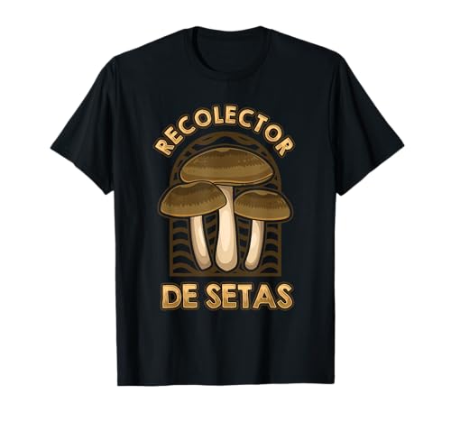 Regalos para Recolectores de Setas Camiseta de Manga Corta Unisex-Adultos Black Pequeño