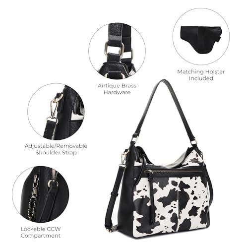 Image of JESSIE & JAMES | Dakota Top Handle Concealed Carry Hobo Purse with Adustable Shoulder Strap