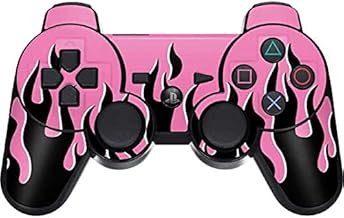 Skinit Decal Gaming Skin Compatible with PS3 Dual Shock Wireless Controller - Officially Licensed Originally Designed Pink Flames Design