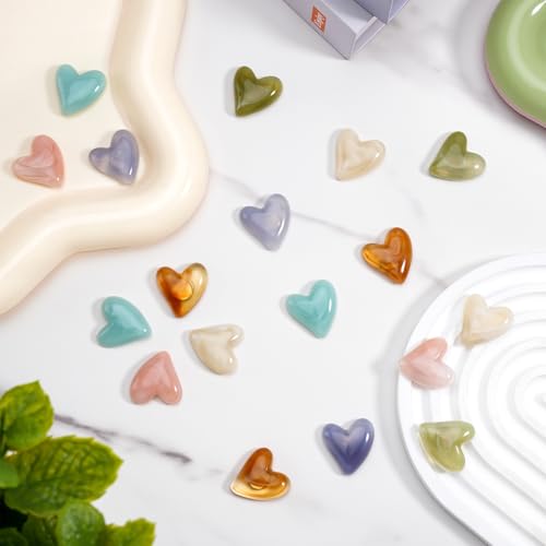 Imanes decorativos en forma de corazón pack x18 miniatura 2