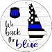 SMART BLONDE New Hampshire Back The Blue Novelty Circular Sign C-1258