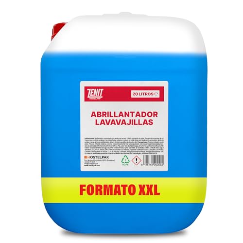 Hostelpak | 20 l | Abrillantador lavavajillas | Acabado brillante | lavavajillas líquido | detergente lavavajillas profesional