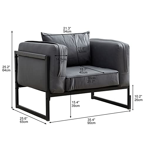CLIPOP Sedia per divano singolo in finta pelle di