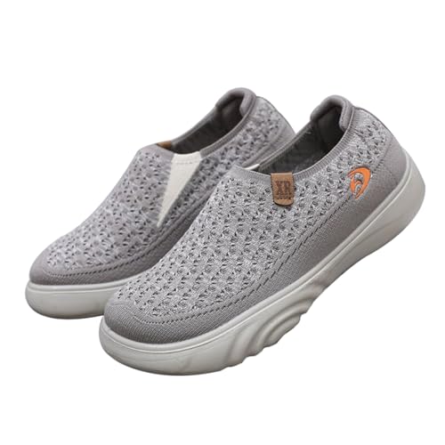Women's Fabric Loafer Extra Wide Shoes Women Breathable Walking Shoe Nursing Shoes Women Comfortable Home Shoes Slip On Lightweight Breathable Woven Fabric with Soft Soles