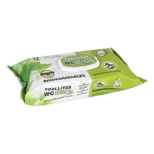 Natural Care 39716 - Toallita wc bio con tapa, 72 unidades