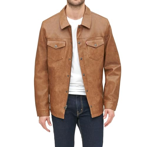 Levi's Men's Faux Leather Shirt Jacket