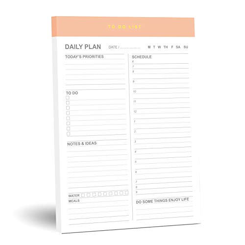 Daily To Do List Notepad With 52 Undated Tear-Off Planning Sheets,5.8"×8.2" Magnetic Planner Checklist Organizing Memo Pad For Reminders,Shopping List #TOP4