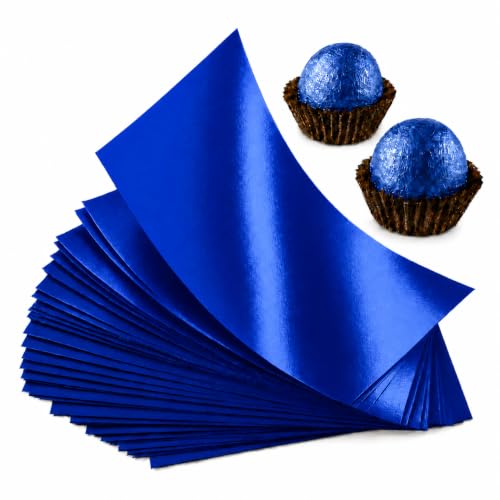Dark Blue Foil Candy Wrappers 3" X 3"