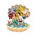 Enesco Disney Traditions by Jim Shore Little Mermaid Seashell Scene Figurine, 8.07 Inch, Multicolor