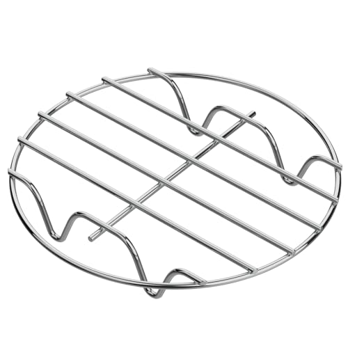 GSlife Steamer Rack 7'' - Stainless Steel Cooling Rack, Round Canning Baking Roasting Rack, Trivet for Dutch Oven Air Fryer, Instant Pot Accessories for 3, 6, 8 Qt Pressure Cooker, 1 Pack