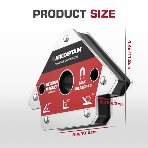 Image of ARCCAPTAIN Welding Magnets 2pcs 75LB Magnetic Welding Holder Set