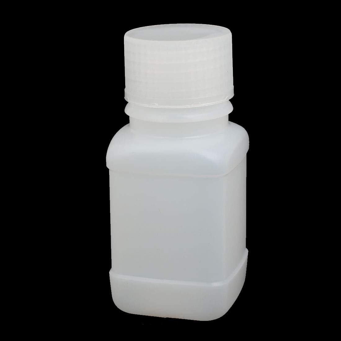 Aexit 2pcs 35mmx35mmx85mm gauge 60ml HDPE Plastic Rectangle Small Mouth Bottle White