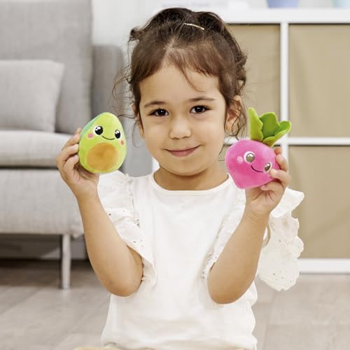 Simba Squeezlings - 12 Plüschfiguren zum Sammeln, es Wird nur EIN Artikel geliefert, Obst und Gemüse aus Plüsch, super Soft, niedliche Gesichter, ca. 8cm, ab 3 Jahren