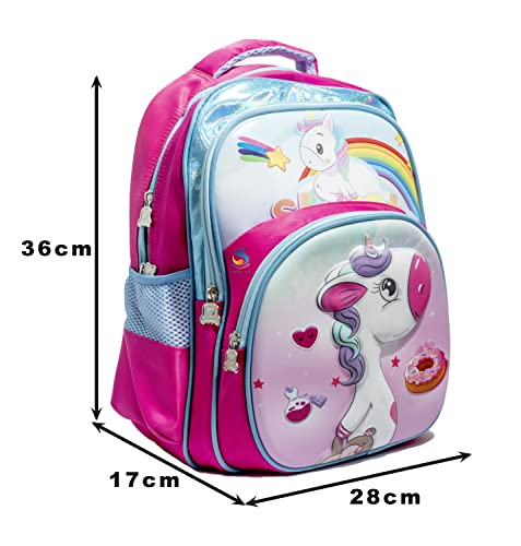 Image of Cute Cartoon Schoolbag Backpack Unicorn Backpack Bookbag for Girls Boys 3 to 6 years