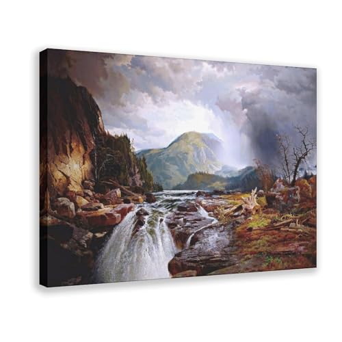Impression sur toile de qualité musée The Wilds of Lake Superior Thomas Moran cadre