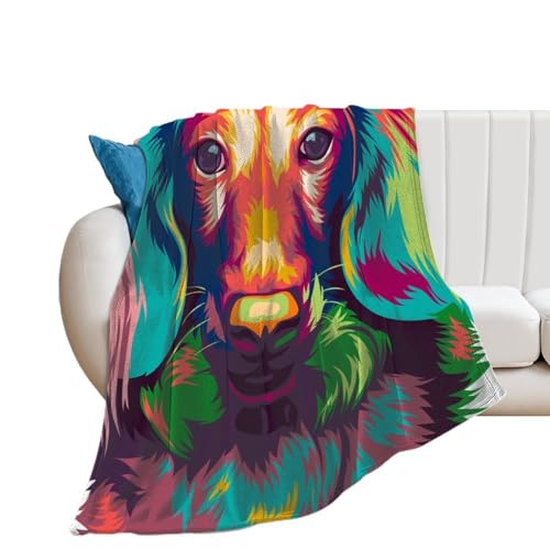 Couverture en flanelle de qualité supérieure motif chien pour lit et sofa