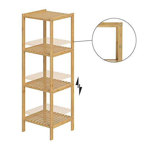 CASARIA Scaffale per bagno in bambù 4 ripiani