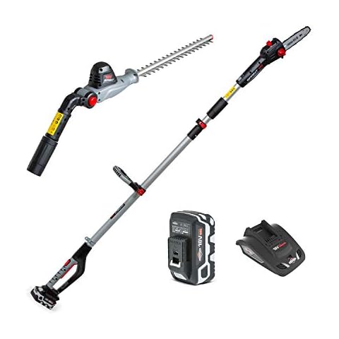 Sprint 18PSHK 18V Li-Ion Cordless 20cm Pole Saw & 41cm Hedge Trimmer 2-in-1 Kit, Powered by Briggs & Stratton, 5.0Ah battery and charger included, Telescopic shaft, 5 Years Warranty, 1688107 Cover