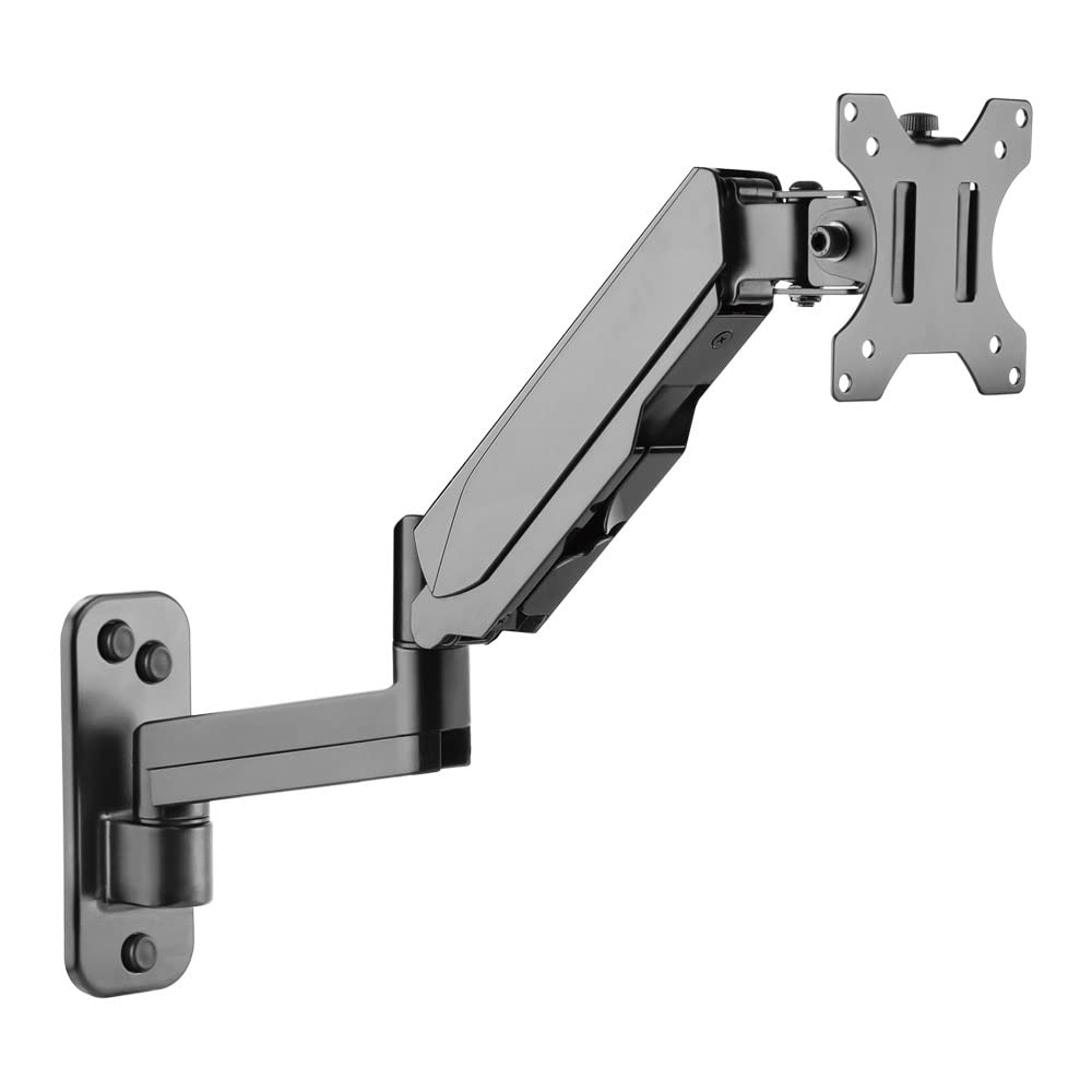 Rife Single Monitor Wall Mount Arm | VESA Wall Mount Monitor Arm | Full Motion Gas Spring Arm Fits 17 to 32 Inch Screens with 75 or 100 VESA Patterns, Black (B07NVNK55K) Amazon Price History, Amazon Price Tracker