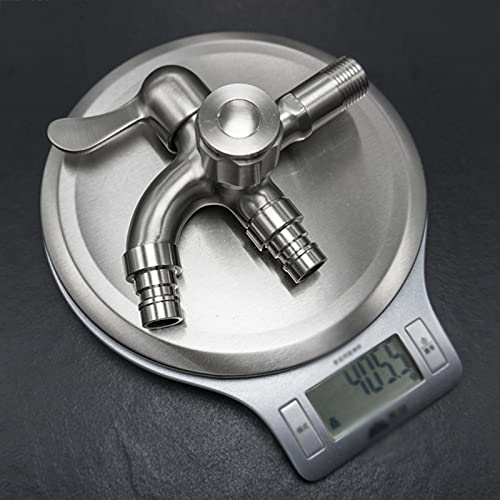 Robinet extérieur double pour machine à laver en inox résistant pour stopper les fuites d'eau