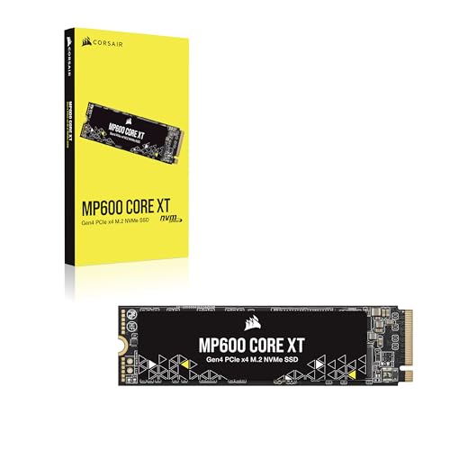 Image of Corsair MP600 CORE XT 2TB M.2 PCIe Gen4 NVMe SSD - Up to 5900MB /s - QLC NAND - M.2 2280 - for PCIe 4.0 Notebooks and Desktops - Black