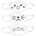 Produktbild FunPa Baumwollmaske, FunPa 3pcs Unisex Baumwolle Masken Weiß Mundmaske staubdicht schützende Mundschutzmaske für Outdoor Radfahren