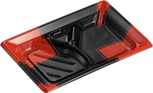 Chuo Chemical CT Michiru K23-16L Square R-BK Disposable Containers, Made in Japan, 50 Sheets, Size: Approx. 9.0 x 6.1 x 1.1 inches (22.8 x 15.6 x 2.7 cm)