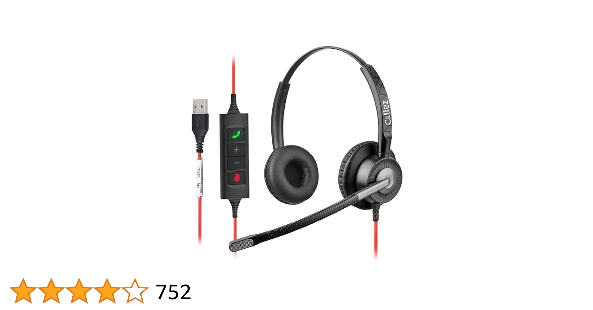 Amazon.co.jp: CallezヘッドセットUSB接続 マイク付き ダブル