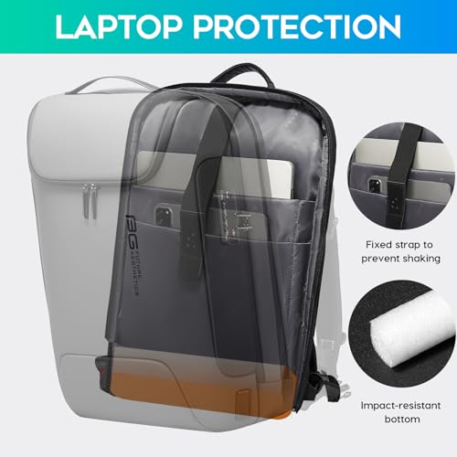Image of BANGE Anti-Theft Backpack with USB Charging Port 17.3 Inch Business Laptop Backpack