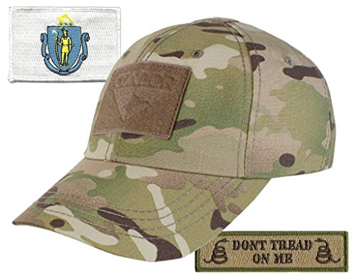 US State Operator Cap Bundle - with State & Dont Tread On Me Patches - Massachusetts