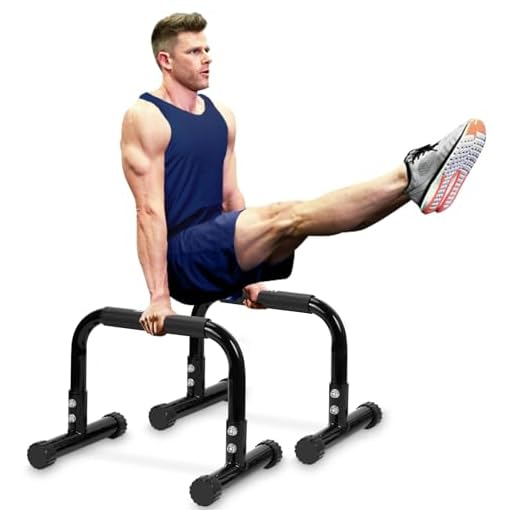 TABEKE Push Up Bar, 12 Inch High Non-Slip Parallettes Bars & Dip Bars With Foam Handles, Heavy-Duty No Wobbling Calisthenics Equipment For Handstand, L-Sit, Gymnastics, Strength Training Home Gym Use