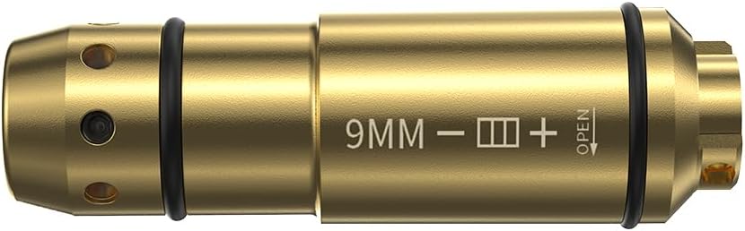 9mm Laser Training Cartridge for Dry Fire Training System Laser Bullet with Rubber Snap Cap,O-Rings Batteries for Shooting Practice
