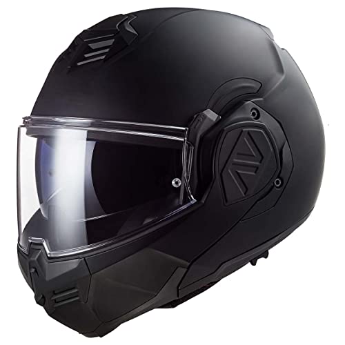 LS2 Helmets Advant Modular Helmet (Noir Matte Black - X-Large)
