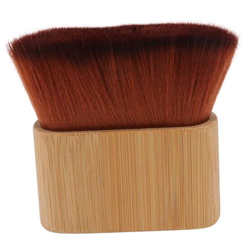 OFFIGAM 1 Pieza Cepillo De Pelo Cepillo De Limpieza Hilas Plumero De Corte De Pelo Herramienta De Peluquería Suministros De Peluquería Cepillo Para Cortar El Cabello Marrón Lana De Fibra
