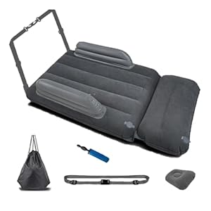 DYHQQ Aufblasbares Baby-Reisebett, aufblasbares Flugzeugbett für Kleinkinder, Reise-Flugzeugbett, tragbares Kinder-Reisebett, Sicherheitsgurt und Tragetasche im Lieferumfang enthalten,A