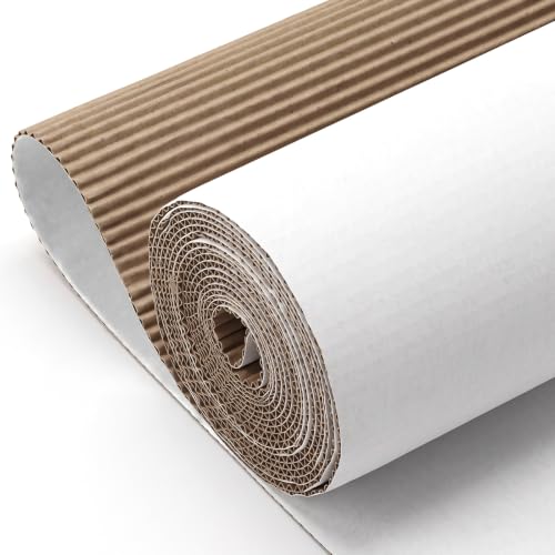 Image of MotiMind Corrugated Cardboard Roll, 36 x 200 Inch Single Face Cushioned