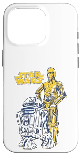 スターウォーズ R2-D2 & C-3PO ポートレートロゴ スマホケース iPhone 16 Pro 用