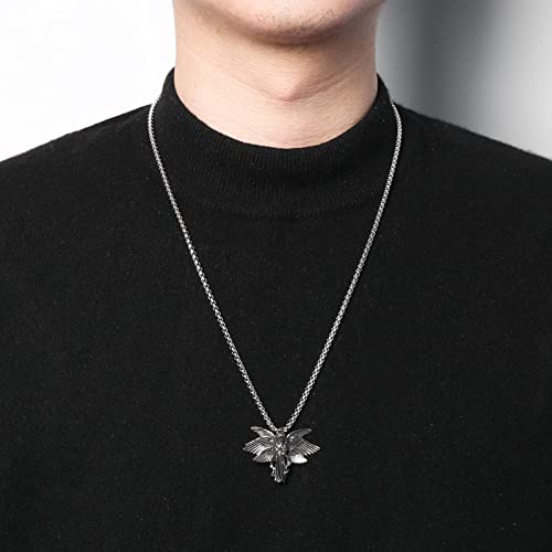 HZMAN Guardian Angel Necklace for Women Stainless Steel Classic Seraph Angle Wing Prayer Amulet Pendant Jewelry Gift3