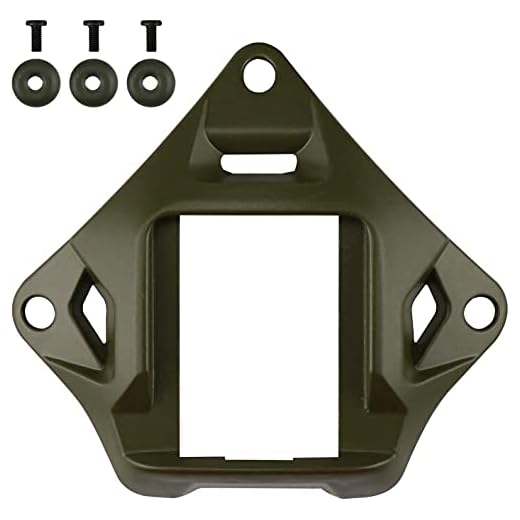 Taktisk hjälm NVG Mount Shroud Steel Sports Camera Bracket Base för ACH/Mich/Ops-Core/Fast Hjälm (Color : Green)