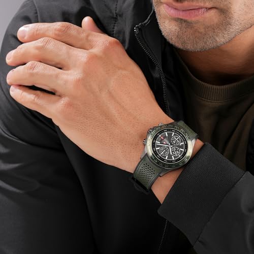 Image of Swiss Military Hanowa SMWGO0003441 - Swiss Made Round Olive Chronograph - Watch for Men